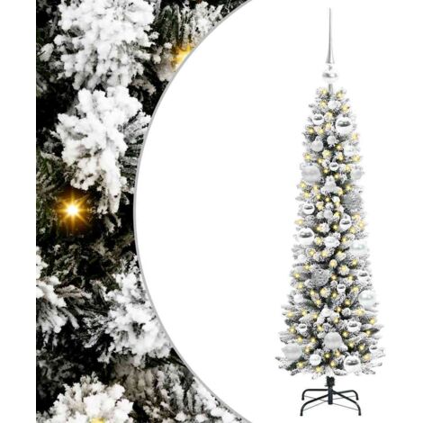 Sapin de Noël  Arbre de Noël artificiel Blanc 120 cm PVC, métal et plastique