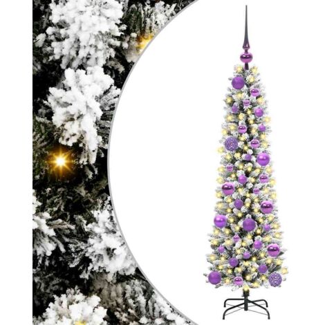 Sapin de Noël  Arbre de Noël artificiel Blanc 120 cm PVC, métal et plastique