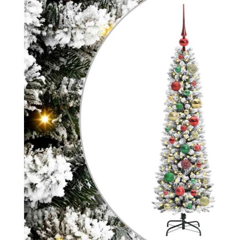 Sapin de Noël  Arbre de Noël artificiel Blanc 120 cm PVC, métal et plastique