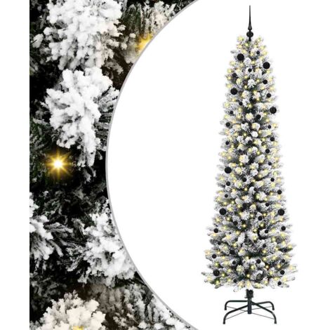 Sapin de Noël  Arbre de Noël artificiel Blanc 240 cm PVC, métal et plastique