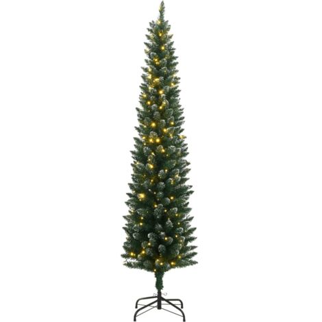 Sapin de Noël  Arbre de Noël artificiel mince 150 LED 120 cm