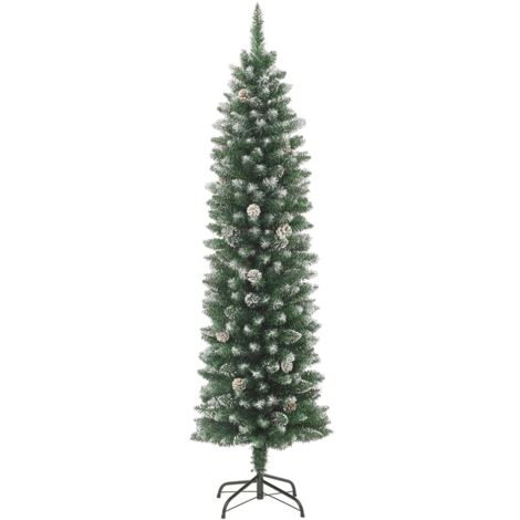 Sapin de Noël  Arbre de Noël artificiel mince avec support 120 cm PVC