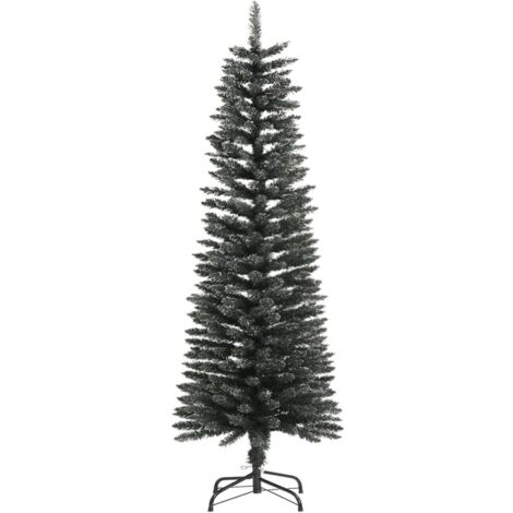 Sapin de Noël  Arbre de Noël artificiel mince avec support Vert 120 cm PVC