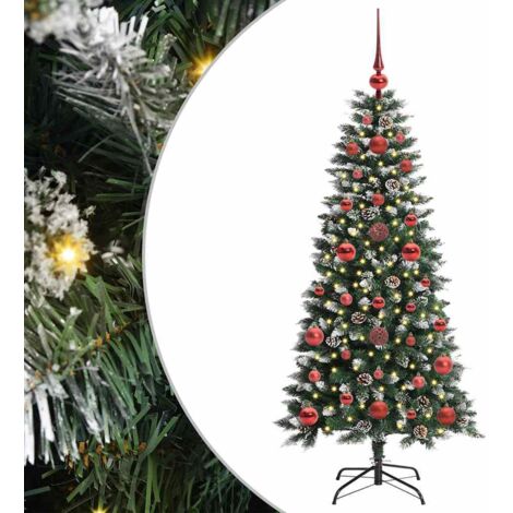 Sapin de Noël  Arbre de Noël artificiel Vert 120 cm PVC, plastique et acier