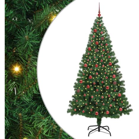 Sapin de Noël  Arbre de Noël artificiel Vert 210 cm PVC, Acier et Plastique