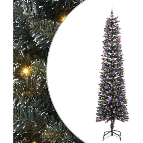 Sapin de Noël  Arbre de Noël artificiel Vert 210 cm PVC, plastique et acier