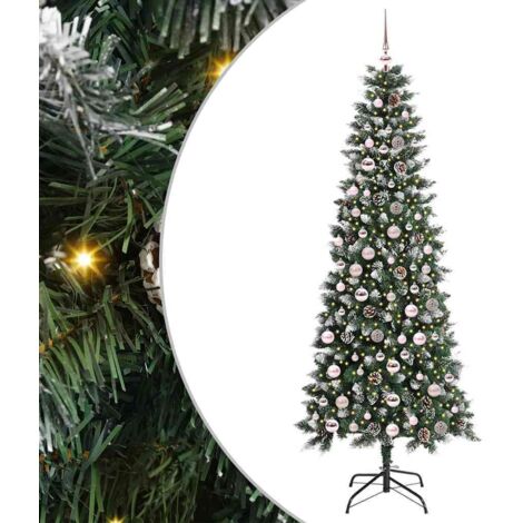 Sapin de Noël  Arbre de Noël artificiel Vert 210 cm PVC, plastique et acier