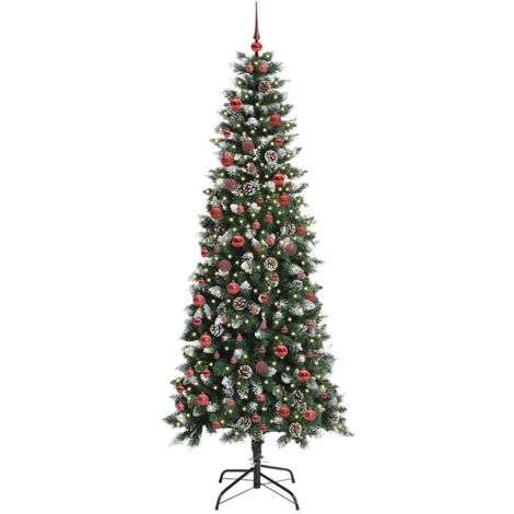 Sapin de Noël  Arbre de Noël artificiel Vert 210 cm PVC, plastique et acier