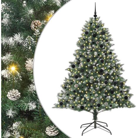 Sapin de Noël  Arbre de Noël artificiel Vert 210 cm PVC, plastique et acier