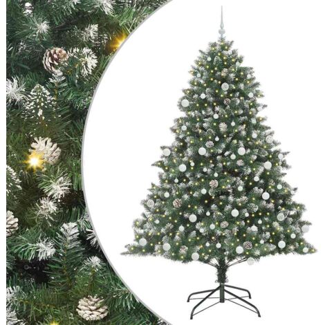 Sapin de Noël  Arbre de Noël artificiel Vert 210 cm PVC, plastique et acier
