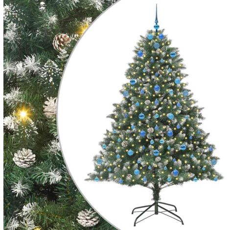 Sapin de Noël  Arbre de Noël artificiel Vert 210 cm PVC, plastique et acier