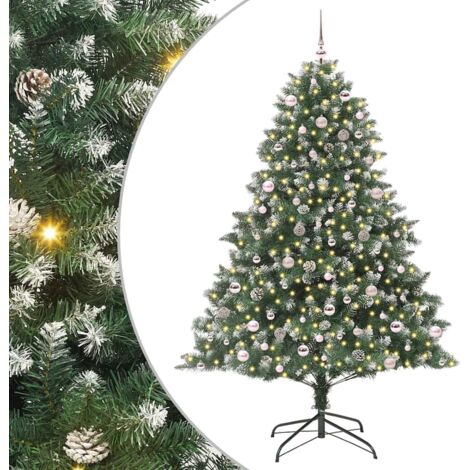 Sapin de Noël  Arbre de Noël artificiel Vert 240 cm PVC, plastique et acier