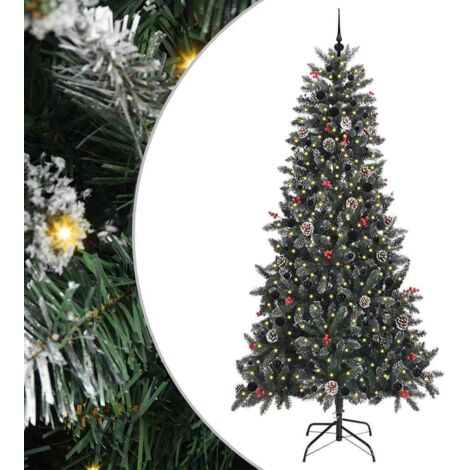 Sapin de Noël  Arbre de Noël artificiel Vert 240 cm PVC, plastique et acier