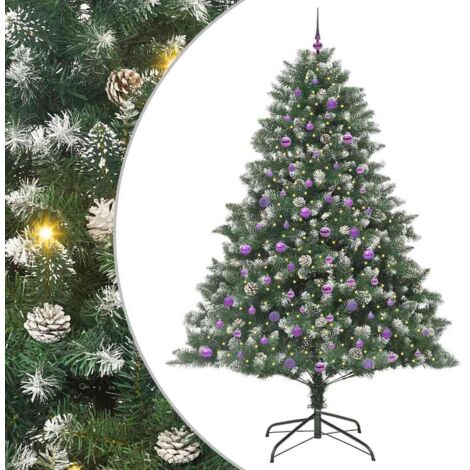 Sapin de Noël  Arbre de Noël artificiel Vert 240 cm PVC, plastique et acier