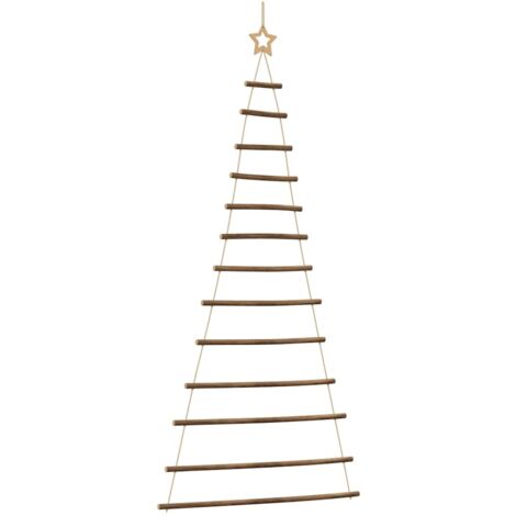 Sapin de Noël  Arbre de Noël suspendu avec étoile supérieure 86 x 180 cm Branche naturelle