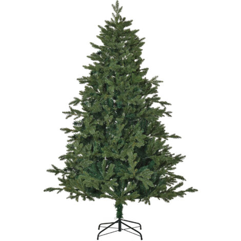 Sapin de Noël artificiel, 1,8 mètre de haut, en PVC, PE et métal vert, 120 x 180 cm