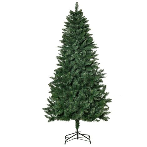 Sapin de Noël artificiel 180 cm, pin artificiel avec 724 branches, support métallique pour intérieur