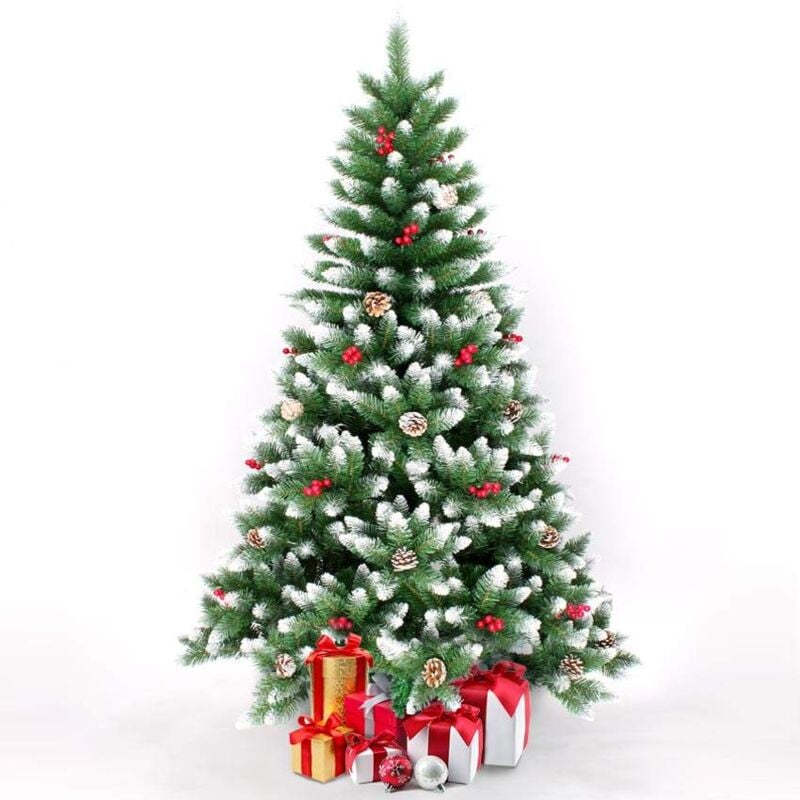 Sapin de Noël artificiel 240 cm écologique avec décorations Oslo