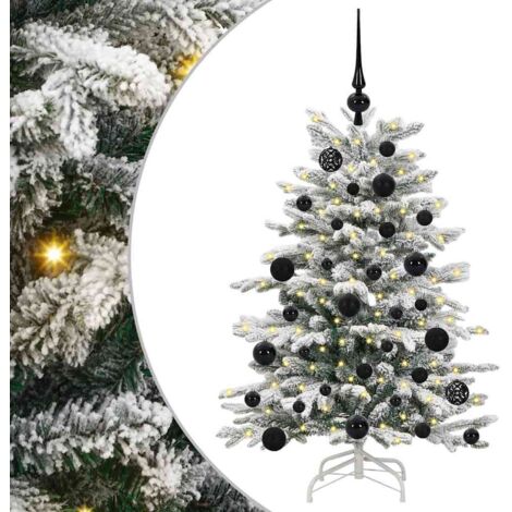 Sapin de Noël Artificiel à Branches Articulées Blanc 120 cm vidaXL