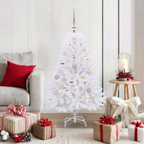 Sapin de Noël Artificiel à Branches Articulées Blanc 120 cm vidaXL
