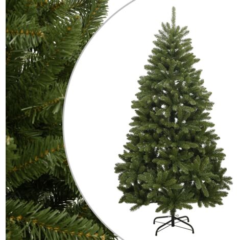Sapin de Noël artificiel à charnières avec support vert 300 cm vidaXL
