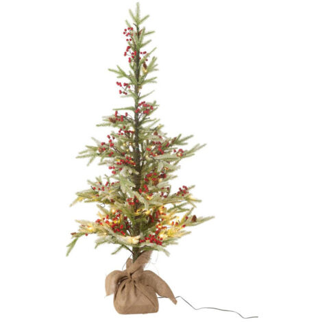 Sapin de Noël Artificiel à LED "Jute" 130cm Vert