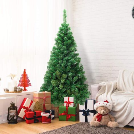 Sapin de Noël Artificiel, Arbre de Noël 210 cm PVC 950 Branches Pied Métal Stabilité CW6646 DESIGN IN