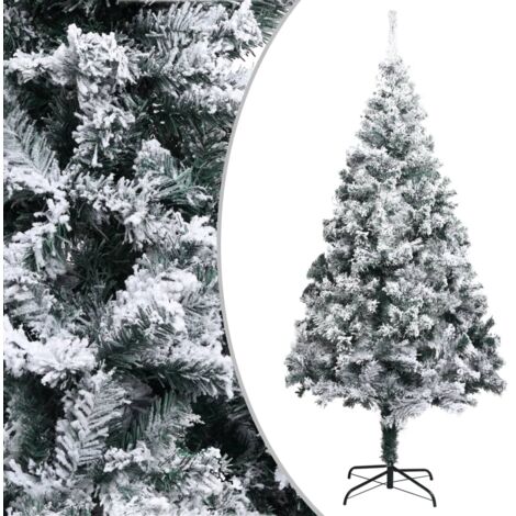 Sapin de Noël artificiel  Arbre de Noël avec neige floquée Vert 240 cm PVC 27054