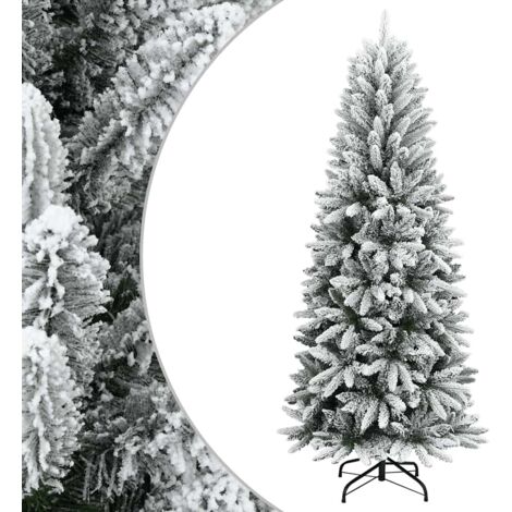 Sapin de Noël artificiel  Arbre de Noël  Décoration de Fête de Noël avec neige floquée 120 cm PVC et PE VSGS122105