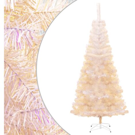 Sapin de Noël artificiel  Arbre de Noël pointes iridescentes Blanc 240 cm PVC 89233