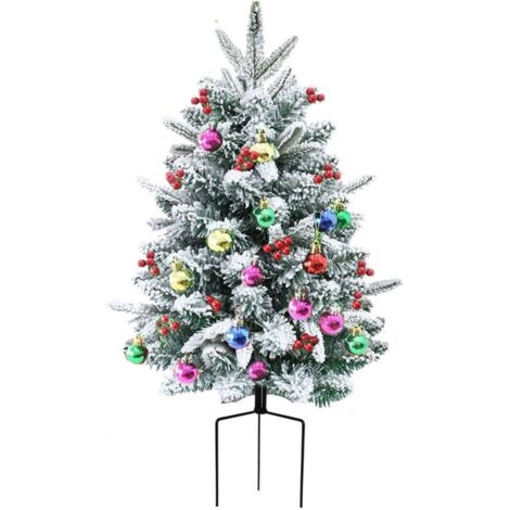 Sapin De Noël Artificiel - Arbre Miniature Enneigé De 75 Cm - Accessoire