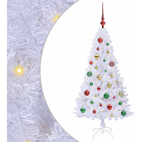Sapin de Noël artificiel avec 150 LED Blanc 120 cm PVC et Acier CFW559342