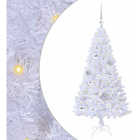 Sapin de Noël artificiel avec 150 LED Blanc 120 cm PVC et Acier CFW619271