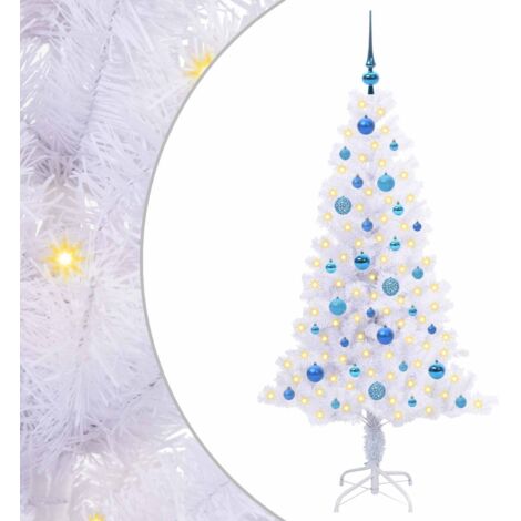 Sapin de Noël artificiel avec 150 LED Blanc 150 cm PVC et Acier CFW239700