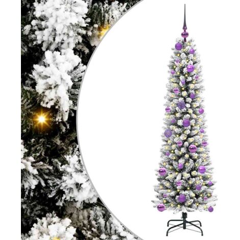 Sapin de Noël artificiel avec 150 LED Vert et blanc 150 cm vidaXL