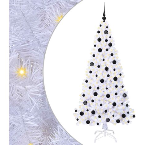 Sapin de Noël artificiel avec 300 LED Blanc 180 cm PVC et Acier CFW251708
