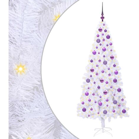 Sapin de Noël artificiel avec 300 LED Blanc 180 cm PVC et Acier CFW796290