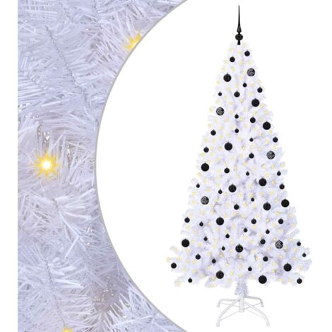 Sapin de Noël artificiel avec 300 LED Blanc 210 cm PVC et Acier CFW456627