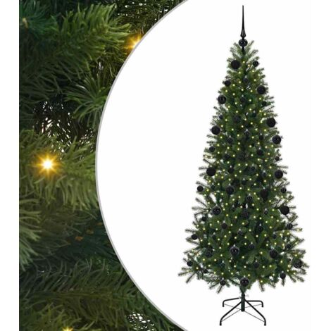 Sapin de Noël artificiel avec 300 LED Vert 210 cm PE et PVC vidaXL