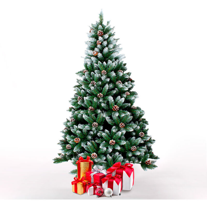 Ecoxmas - Sapin de Noël artificiel avec décorations 180 cm Manitoba