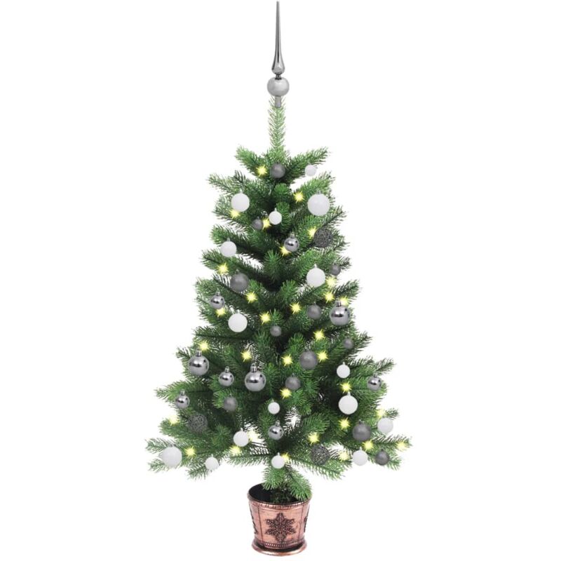 Vidaxl - Arbre de Noël artificiel avec led et boules 65 cm Vert
