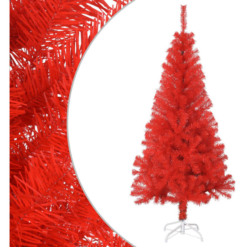 Vidaxl - Sapin de Noël artificiel avec support Rouge 150 cm pvc Rouge