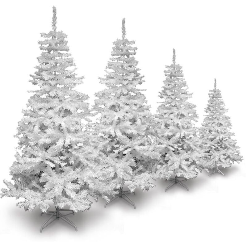 Sapin de Noël artificiel blanc Deluxe de 120 à 210 cm. 150 cm