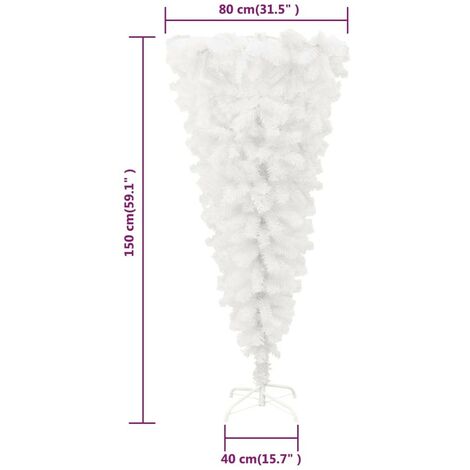Sapin de Noël Artificiel Blanc Inversé 150 cm : Une Décoration originale pour Noël