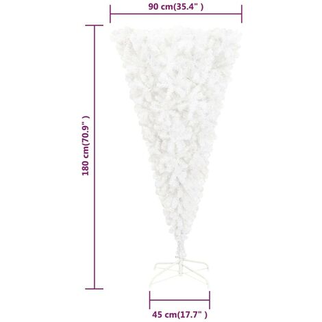 Sapin de Noël Artificiel Blanc Inversé 180 cm : Une Décoration originale pour Noël