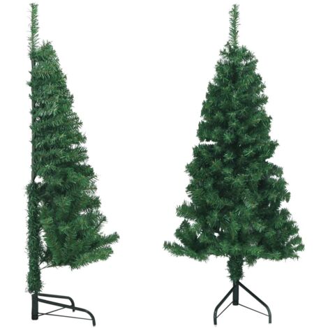 Sapin de Noël artificiel d'angle Vert 120 cm PVC vidaXL
