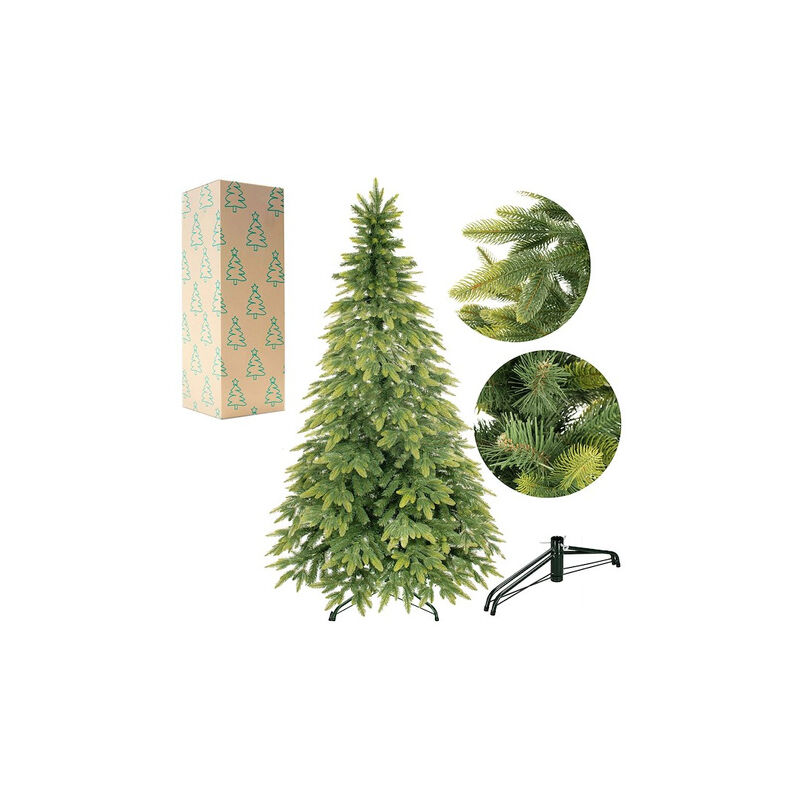 Sapin de Noël artificiel de 120 cm, épicéa naturel de luxe.