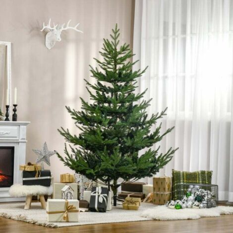 Sapin de Noël artificiel de 180 cm en pin, 795 branches, pieds pliables, structure en acier