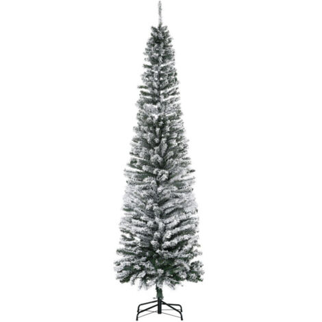 Sapin de Noël artificiel de 225 cm, sapin enneigé, 738 points d'utilisation en intérieur