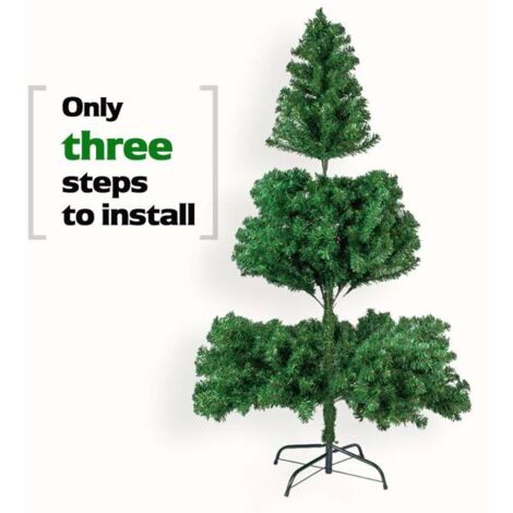 Sapin de Noël artificiel de 4 pieds, sapin de Noël non éclairé avec 230 branches et support en métal robuste pour bureau, maison, magasin, fête, décoration de vacances, vert